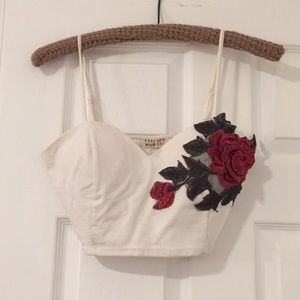 White crop top
